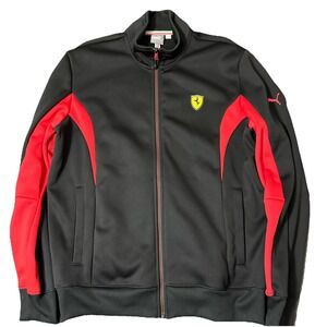 PUMA x FERRARI Racing Team JACKET Sz Mens Large Scuderia Ferrari  Italy Rare